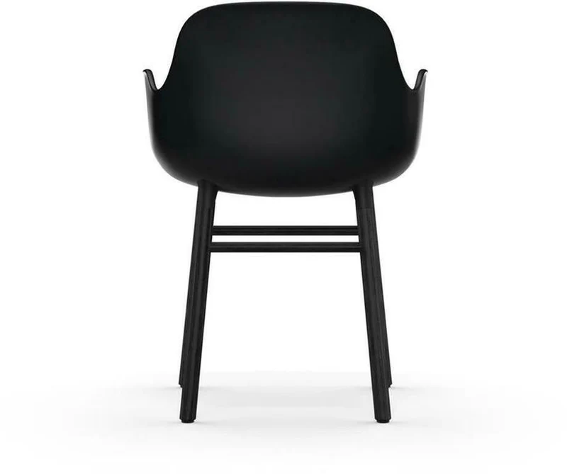 Chaise avec accoudoirs en bois noir et pp noir Form - Normann Copenhagen