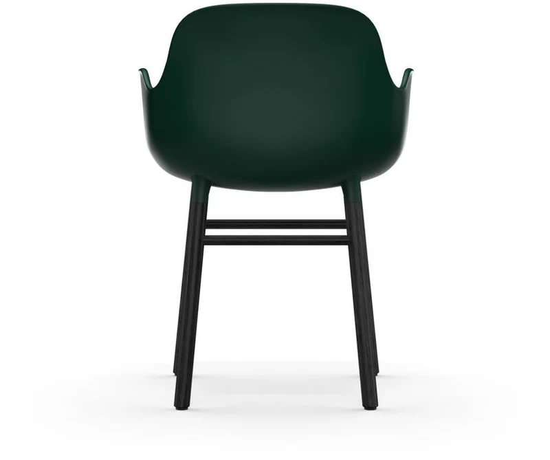 Chaise avec accoudoirs en bois noir et pp vert Form - Normann Copenhagen