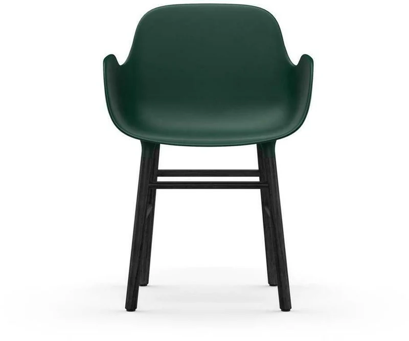 Chaise avec accoudoirs en bois noir et pp vert Form - Normann Copenhagen