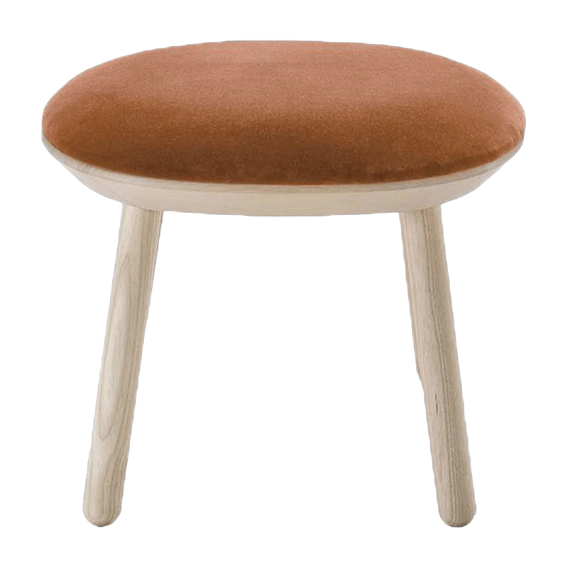 Tabouret en velours terracota Naïve - Emko