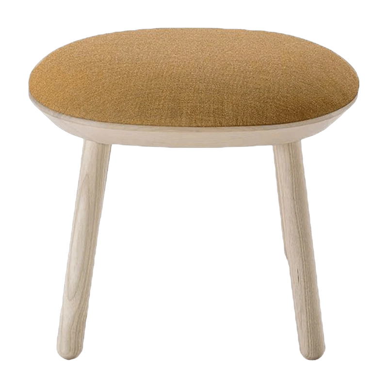 Tabouret en tissu jaune Naïve - Emko