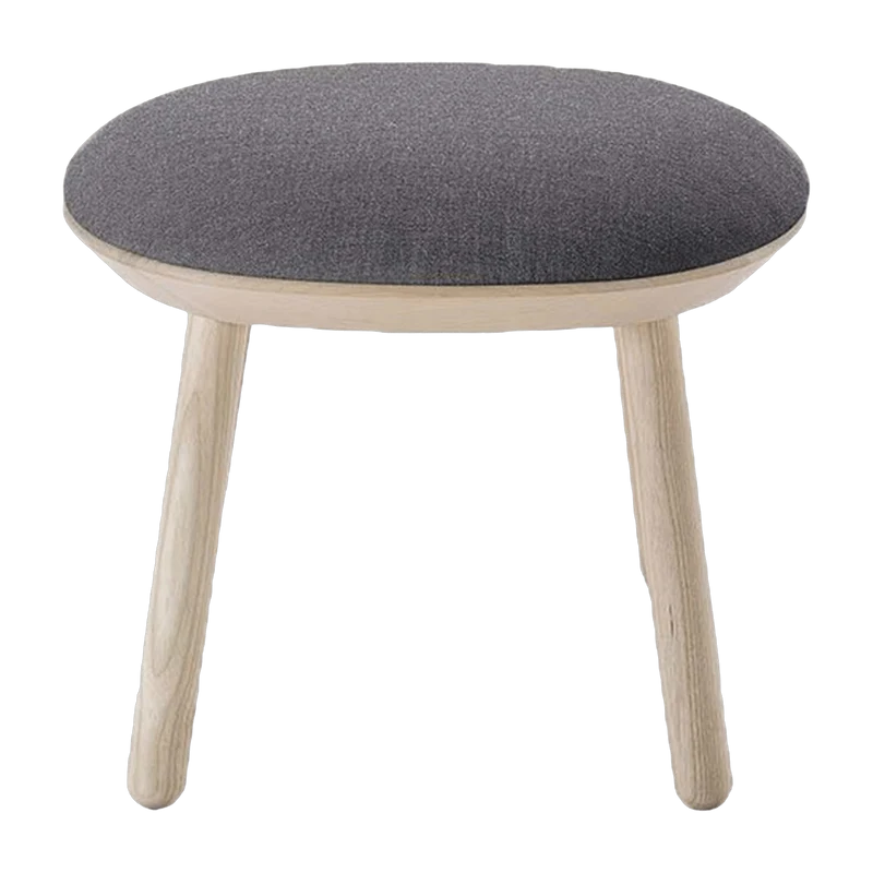 Tabouret en tissu gris Naïve - Emko