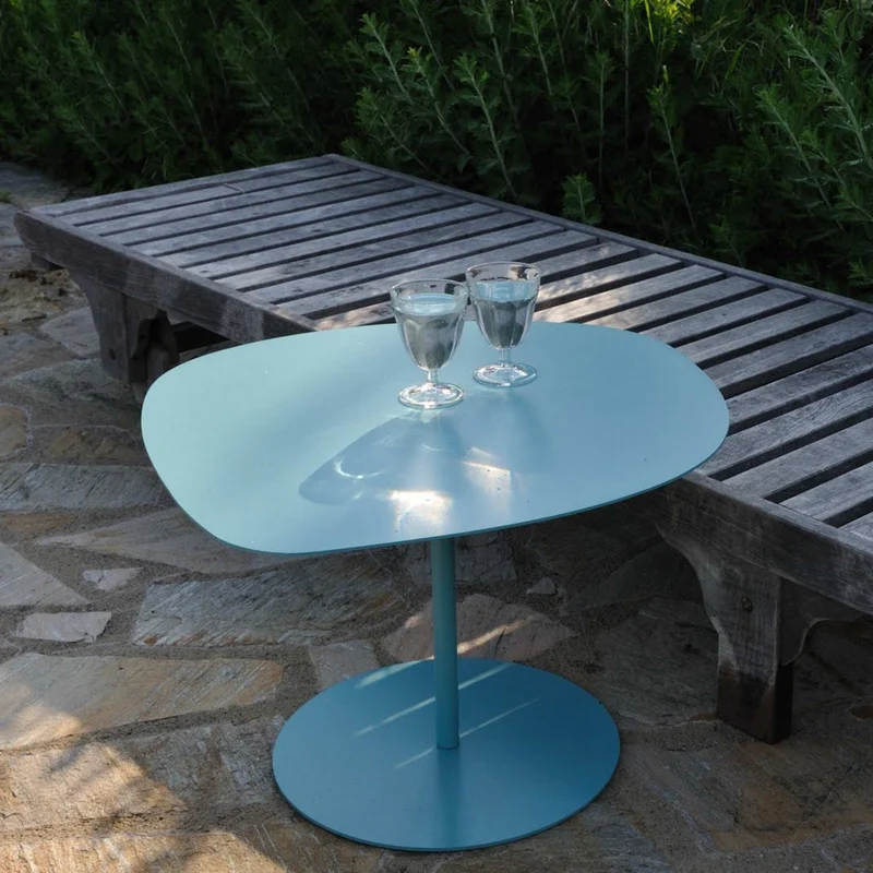 Table basse en acier blanche Galet n°1 - Matière Grise