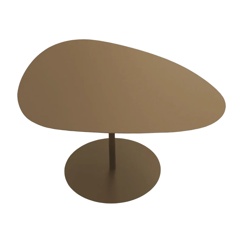 Table basse en acier sable Galet n°2 - Matière Grise