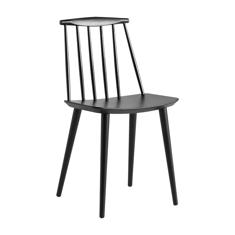 Chaise noire en bois de hêtre J77 - HAY
