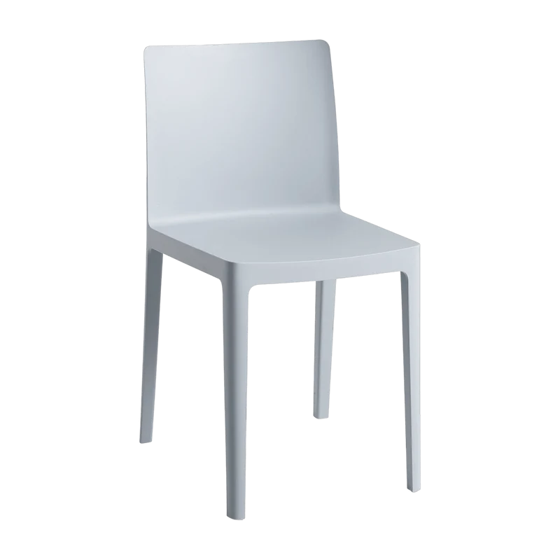Chaise Élémentaire en plastique bleu gris - HAY