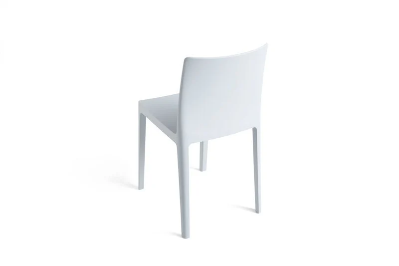 Chaise Élémentaire en plastique bleu gris - HAY