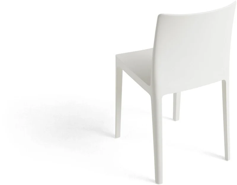 Chaise Élémentaire en plastique blanc crème - HAY