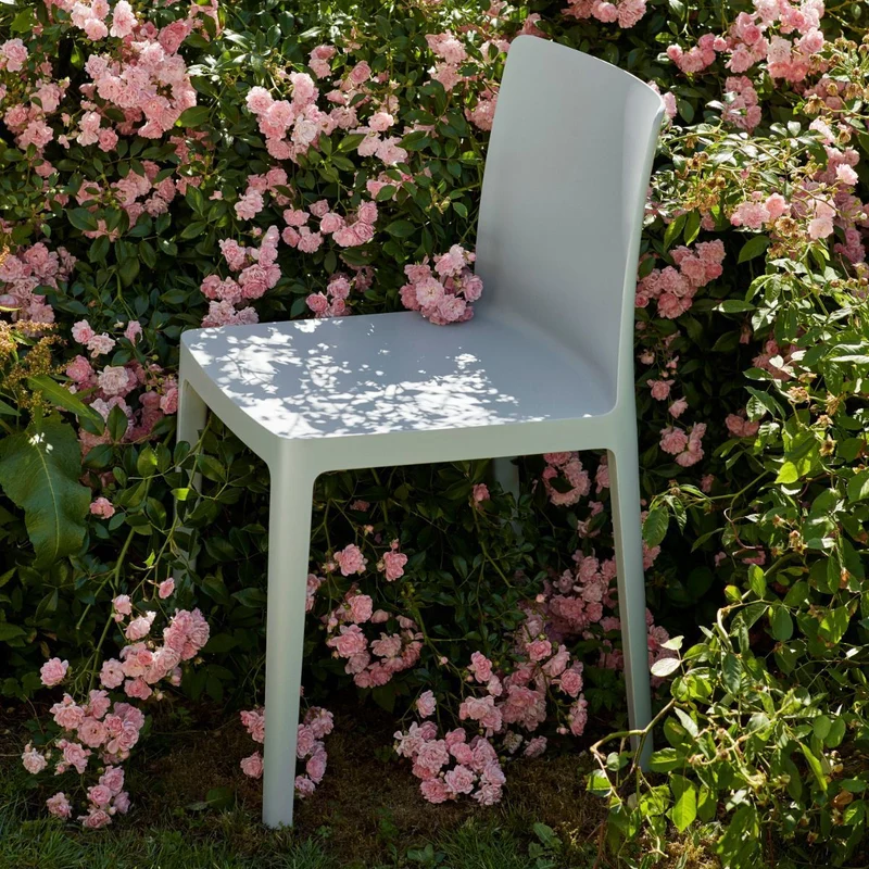 Chaise Élémentaire en plastique blanc crème - HAY