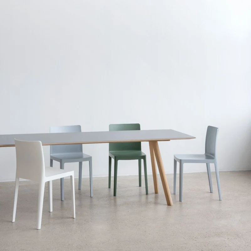 Chaise Élémentaire en plastique blanc crème - HAY