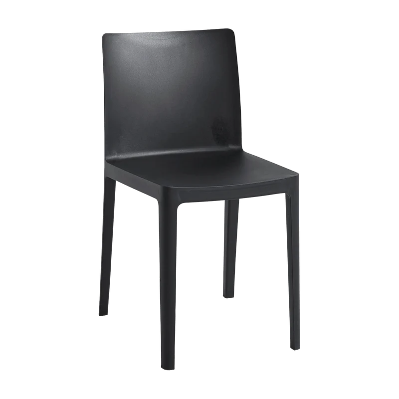 Chaise Élémentaire en plastique noir - HAY
