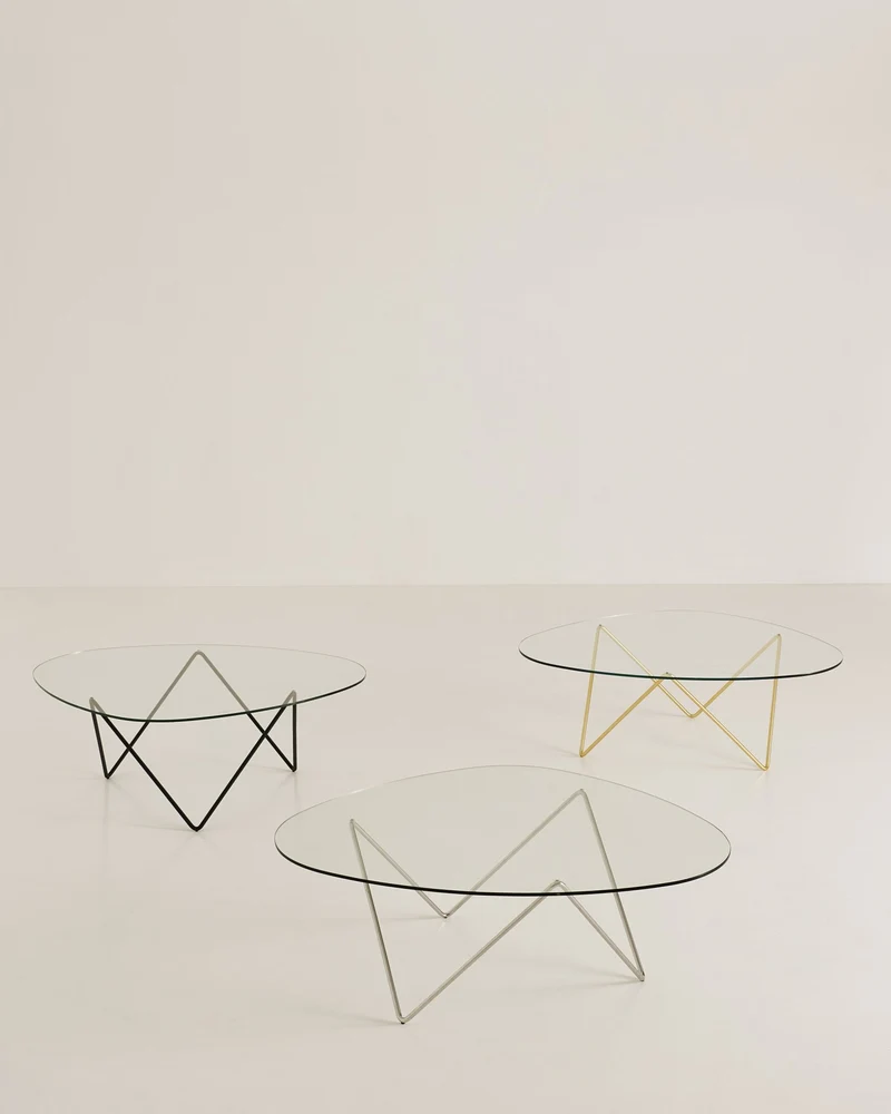 Table basse en laiton et verre Pedrera - Gubi