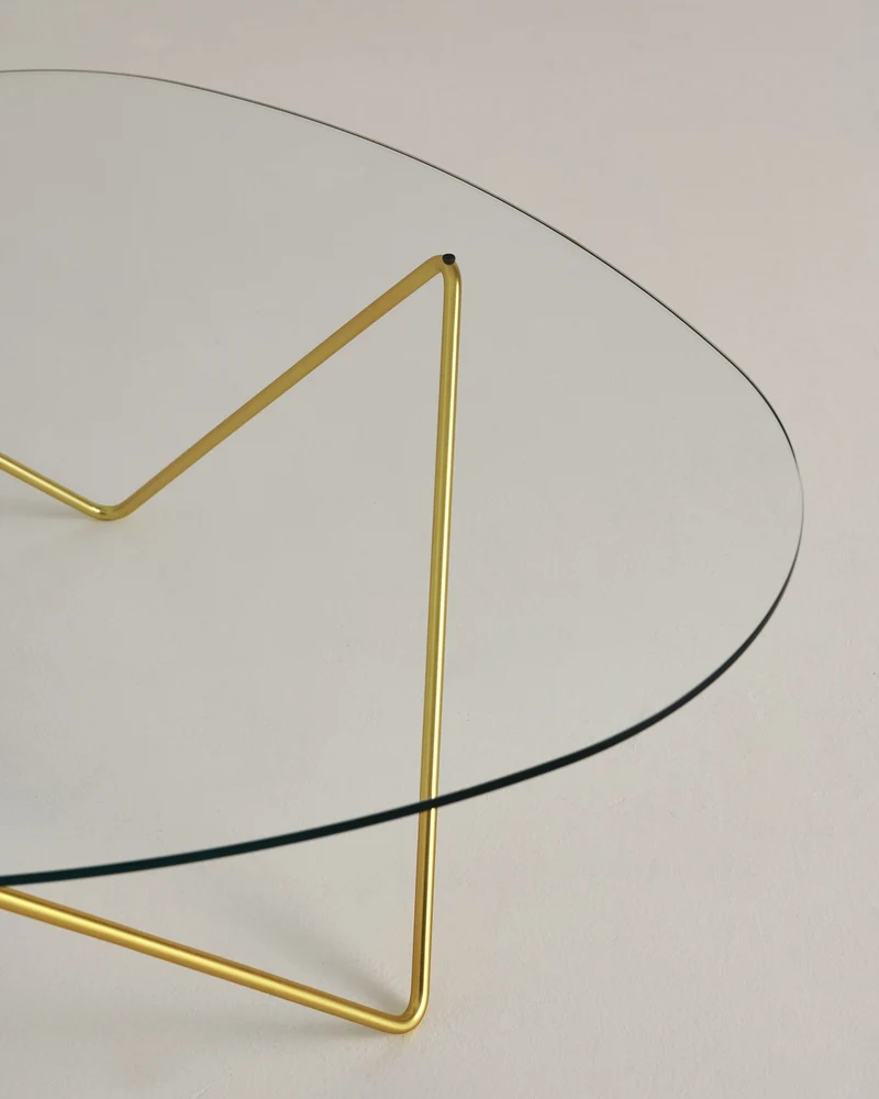 Table basse en laiton et verre Pedrera - Gubi