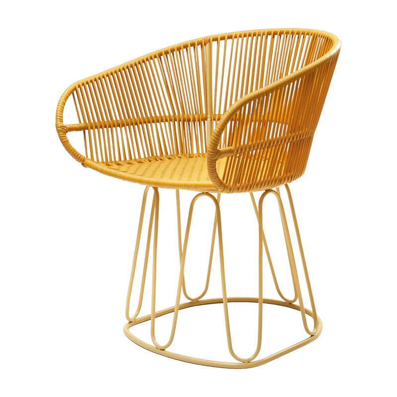 Chaise en acier jaune Circo - Ames