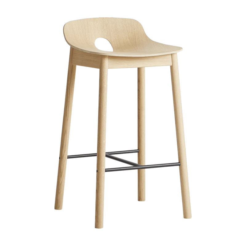 Chaise de bar en chêne naturel 65 cm Mono - WOUD