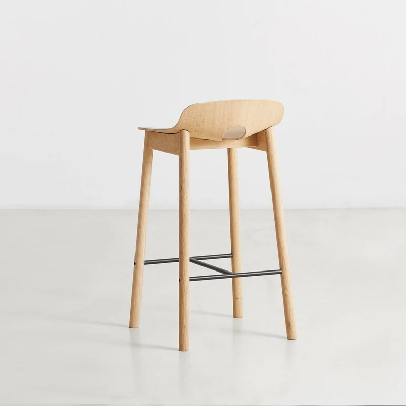 Chaise de bar en chêne naturel 65 cm Mono - WOUD