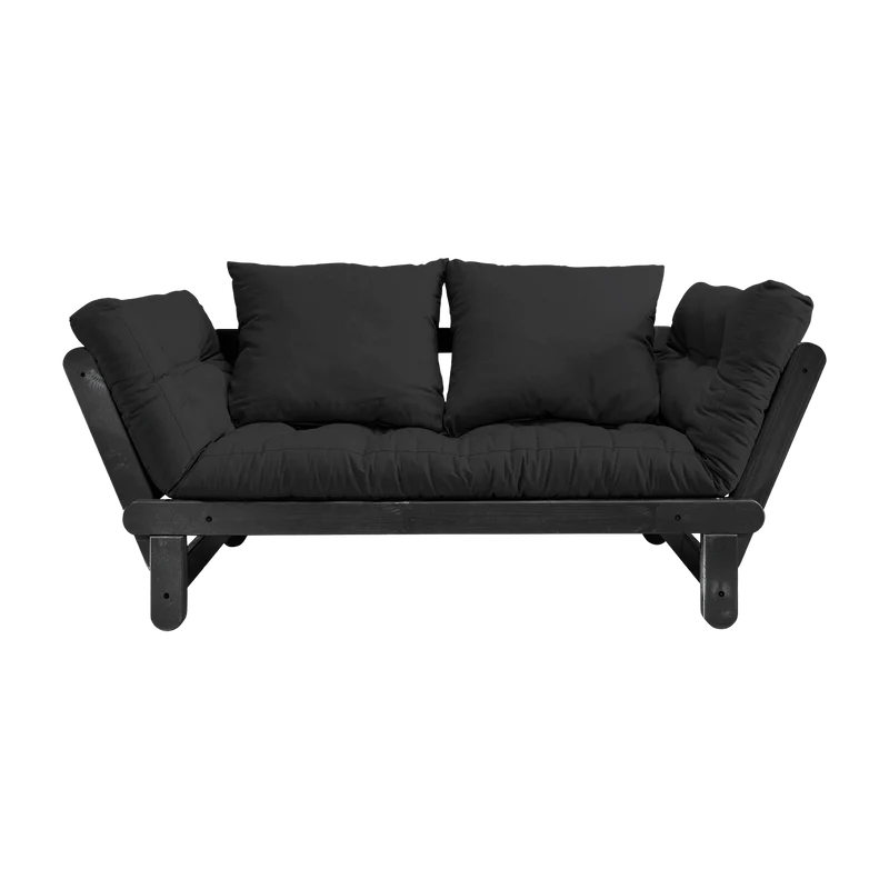 Canapé en bois noir convertible 2 places anthracite Beat - Karup Design