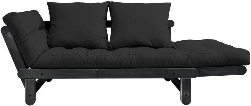 Canapé en bois noir convertible 2 places anthracite Beat - Karup Design