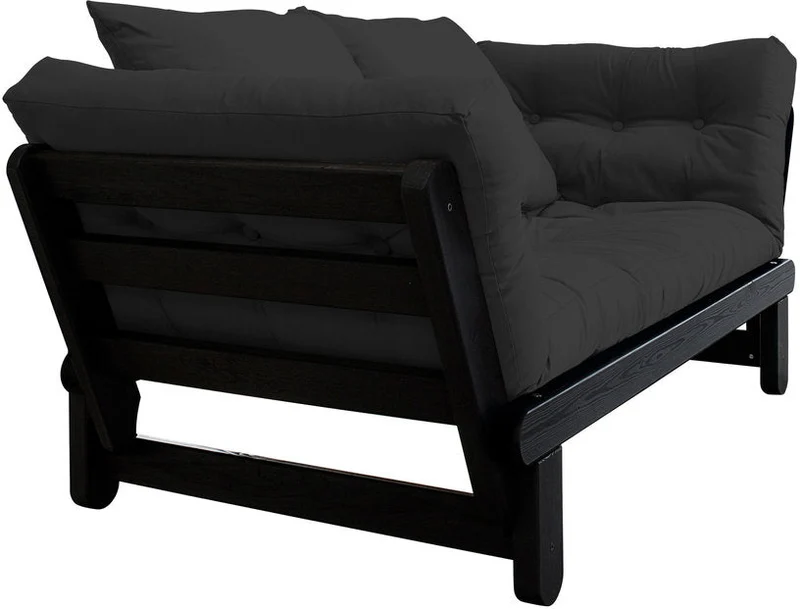 Canapé en bois noir convertible 2 places anthracite Beat - Karup Design