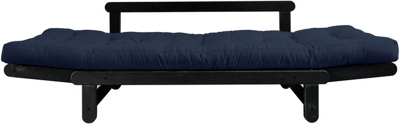 Canapé en bois noir convertible 2 places bleu marine Beat - Karup Design
