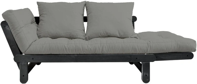Canapé en bois noir convertible 2 places gris Beat - Karup Design