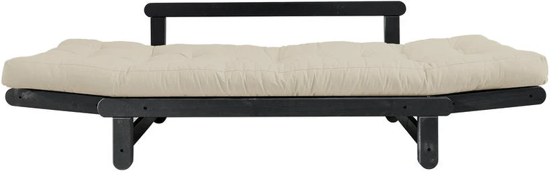 Canapé en bois noir convertible 2 places beige Beat - Karup Design