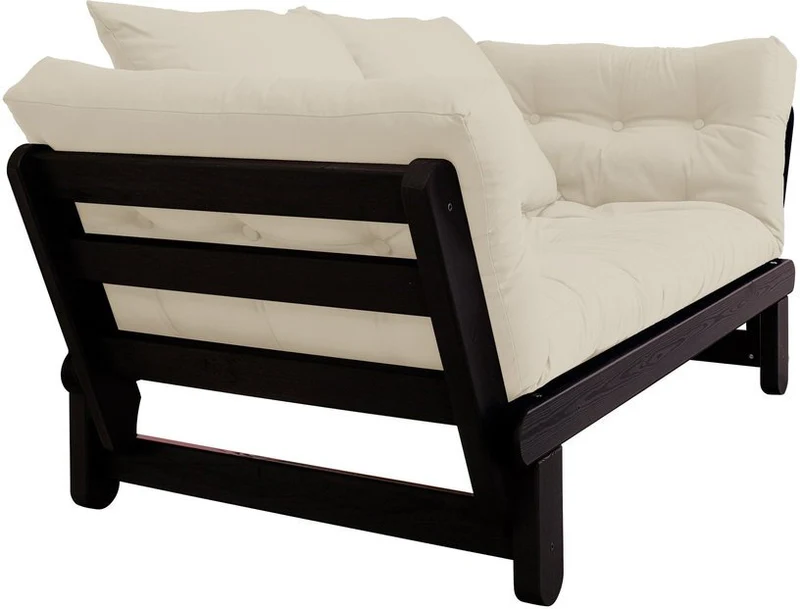 Canapé en bois noir convertible 2 places beige Beat - Karup Design