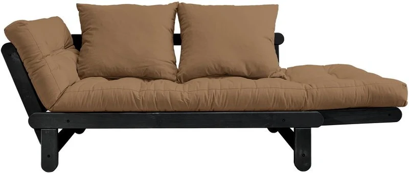 Canapé en bois noir convertible 2 places mocca Beat - Karup Design