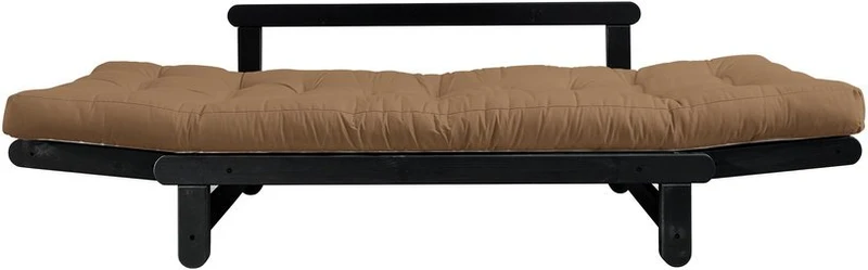 Canapé en bois noir convertible 2 places mocca Beat - Karup Design