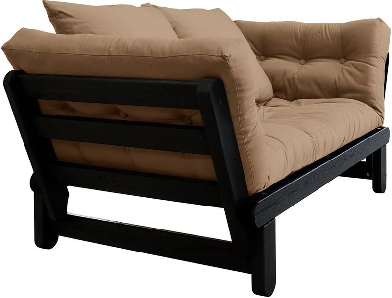 Canapé en bois noir convertible 2 places mocca Beat - Karup Design