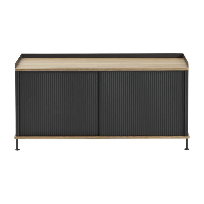 Buffet noir et chêne 124 cm Enfold - Muuto