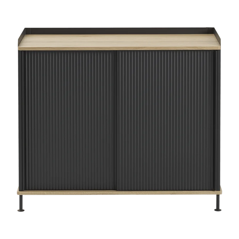 Cabinet noir et chêne 94 cm Enfold - Muuto