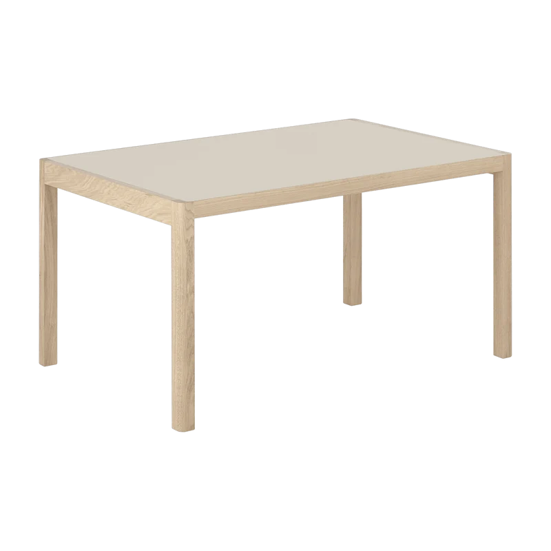 Table 140 cm grise et chêne naturel Workshop - Muuto