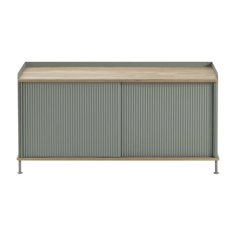 Buffet vert gris et chêne 124 cm Enfold - Muuto