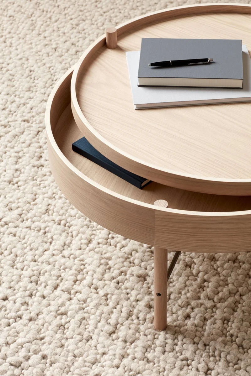 Table basse en chêne naturel Tournante - Audo