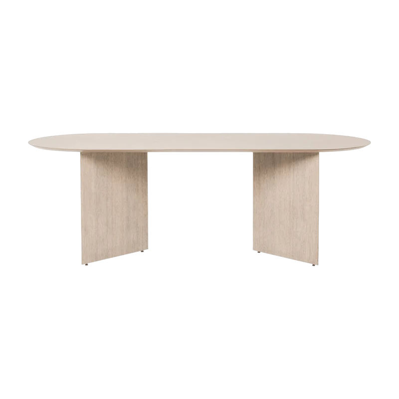 Table en bois ovale beige 220 cm Mingle - Ferm Living