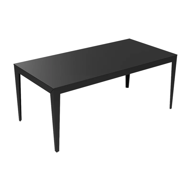 Table à manger en aluminium noir 180 cm Zef - Matière Grise