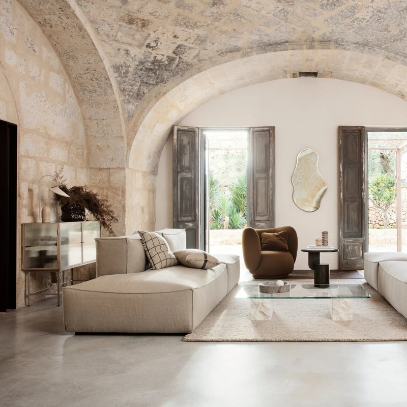 Module d'angle gauche L beige Catena - Ferm Living