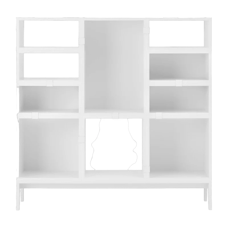 Grande bibliothèque blanche en chêne Stacked - Muuto