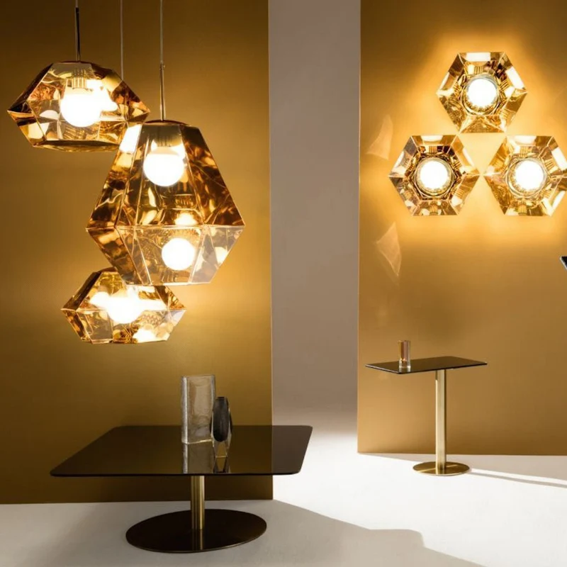 Table d'appoint rectangle en fer plaqué laiton et en verre cuivré Flash - Tom Dixon