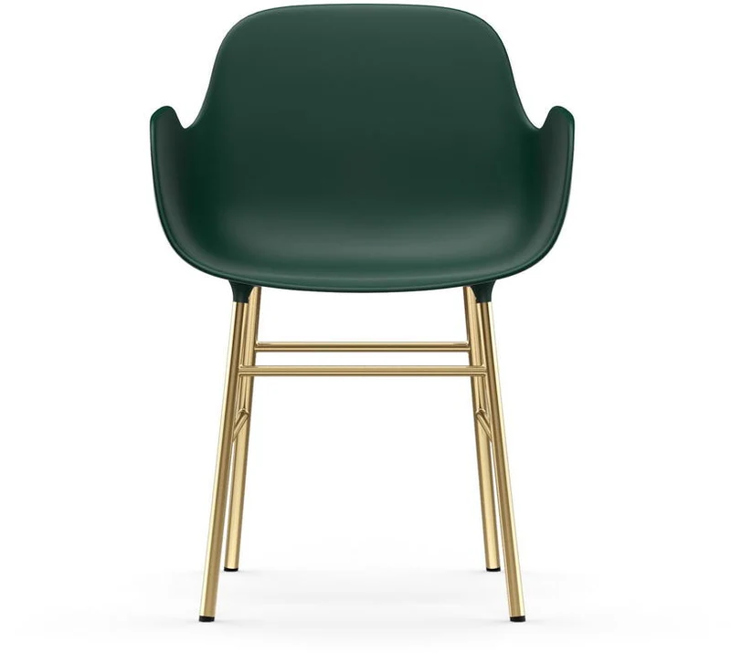 Chaise avec accoudoirs en laiton et pp vert Form - Normann Copenhagen