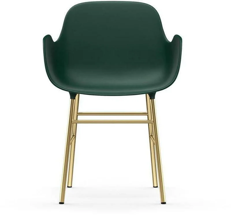 Chaise avec accoudoirs en laiton et pp vert Form - Normann Copenhagen