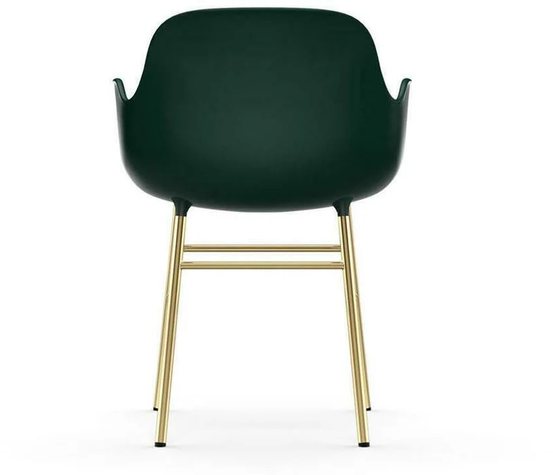 Chaise avec accoudoirs en laiton et pp vert Form - Normann Copenhagen