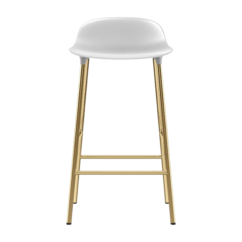 Tabouret de bar en laiton et pp blanc 65 cm Form - Normann Copenhagen