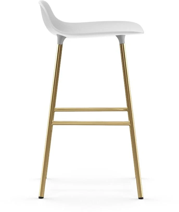 Tabouret de bar en laiton et pp blanc 65 cm Form - Normann Copenhagen
