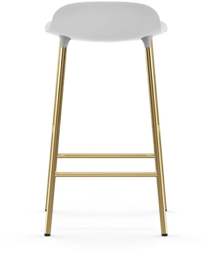 Tabouret de bar en laiton et pp blanc 65 cm Form - Normann Copenhagen