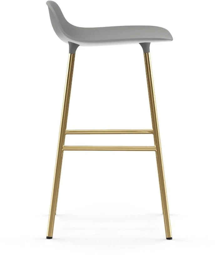 Tabouret de bar en laiton et pp gris 65 cm Form - Normann Copenhagen