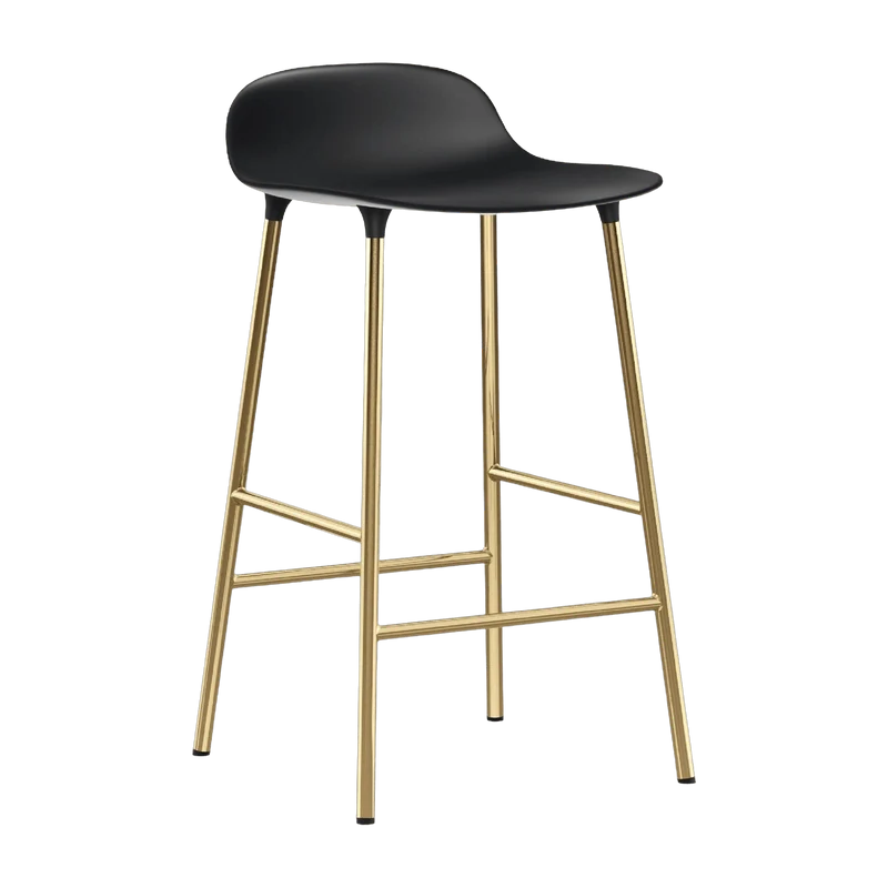 Tabouret de bar en laiton et pp noir 65 cm Form - Normann Copenhagen