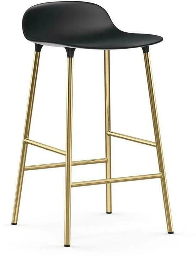Tabouret de bar en laiton et pp noir 65 cm Form - Normann Copenhagen