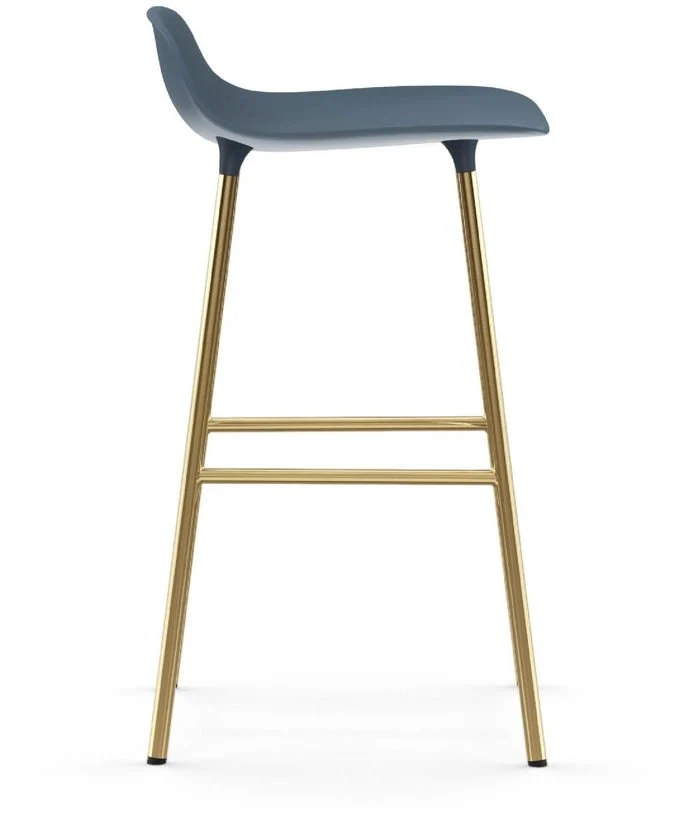 tabouret de bar en laiton et pp bleu 65 cm Form - Normann Copenhagen